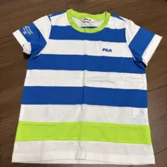 ほぼ新品！FILA 青白ストライプ Tシャツ 100cm
