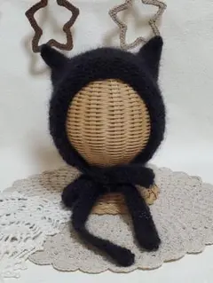 黒猫ボンネットLサイズ