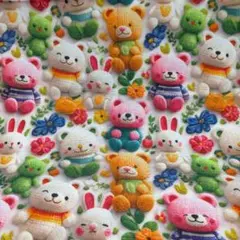はぎれ 動物 72×49 ポリエステル