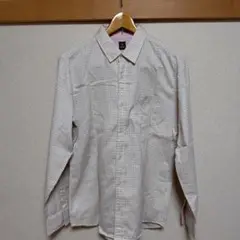 お得　美品使用少ないTAKEO KIKUCHI 幾何学ドット柄長袖シャツ