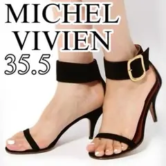 MICHEL VIVIEN　ベルトサンダル　ブラック　35.5　22.5cm