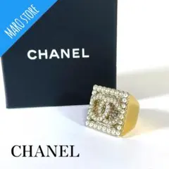 【美品】CHANEL 2022SS★ココマーク コスチュームパール リング