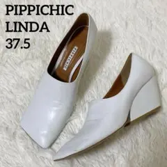 PIPPICHIC レザー　スクエアトゥ　ウェッジヒール　37.5【24.5】 PIPPICHIC レザー スクエアトゥ ウェッジヒール 37.5【24.5