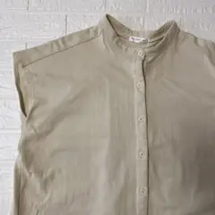 クラシカルエルフ ベージュ ノースリーブシャツ ボタン付き