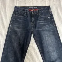 ELEMENT DENIM ダメージジーンズ ダークブルー