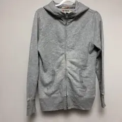 バックナンバー　グレー フルジップ フード付きパーカー　Lサイズ