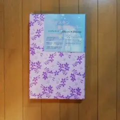 シングルサイズ 敷き布団カバー 花柄 紫色 105cm x 205cm 未使用
