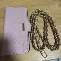 スマホケース スマホショルダー付き ピンク