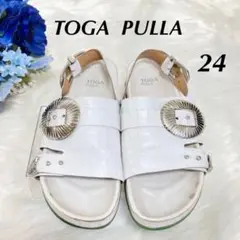 TOGA PULLA トーガプルラ サンダル ホワイト 24cm相当