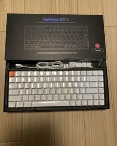 Keychron K3 Keyboard US配列 赤軸 テンキーレス　白