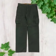 ダークグリーン カーゴパンツ