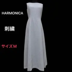 HARMONICA【ハーモニカ】ワンピース ロング、おリボン、花刺繍　【M】