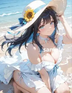 AIイラスト 美女 A4ポスター G2