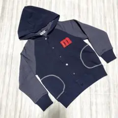 【未使用品】mou jonjom ネイビー/フード付きジャケット 120