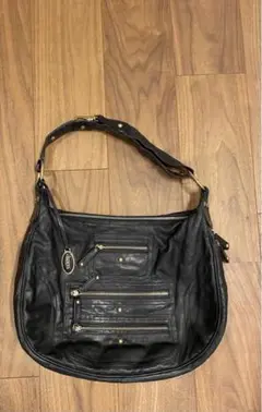 【TOD'S】トッズ レザー ショルダーバッグ ブラック