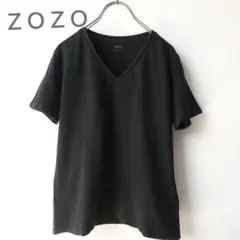 ZOZO 半袖Tシャツ　ブラック　無地　 Vネック 綿100％　Mサイズ相当