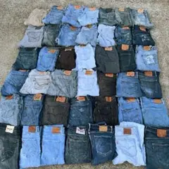 リーバイス古着ジーンズデニムパンツ42着セットまとめ売りジャンクメンズリメイク