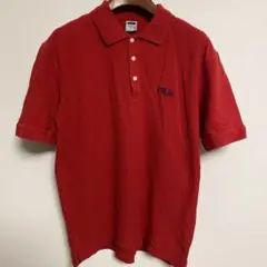 FILA フィラ レッド ポロシャツ L