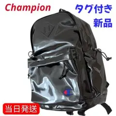 【新品タグ付】Champion エナメルリュック 黒 防水