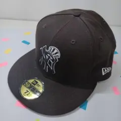 New Era Yankees 59FIFTY ブラウンキャップ