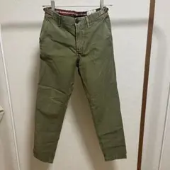 White Sand オリーブグリーン バックサテンパンツ 44