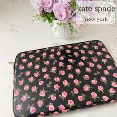 美品✨kate spade♠︎ PCケース 15インチ用 ディッツィーローズ 黒