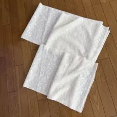 ホワイトレース生地2枚セット インド刺繍