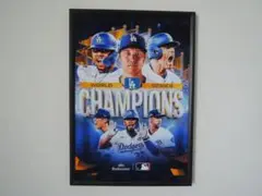 A4 額付き ポスター MLB ワールドシリーズ 野球 ドジャース