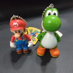 スーパーマリオ☆マリオ ☆ヨッシー ☆スイングキーホルダーセット2007年