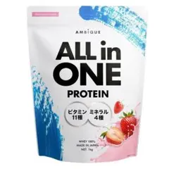 【ストロベリー】アンビーク オールインワン プロテイン ホエイ 1kg