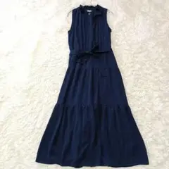 DKNY ダナキャランニューヨーク ノースリーブワンピース ティアード ギャザー