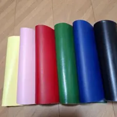 革　ハギレ　牛革スムース6色セット　N570