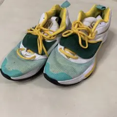 NIKE ナイキ バスケットボールシューズ ホワイト/グリーン/イエロー