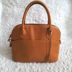 良品 モラビト ディナ ハンドバッグ フォーマル レザー サドルブラウン