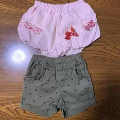 ピンクパンツとショートパンツセット 90-95cm、100㎝