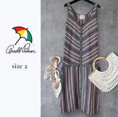 【美品】Arnold Palmer ノースリーブワンピース M相当 綿100%