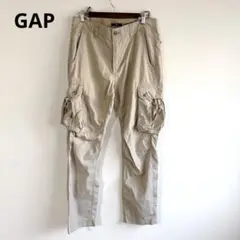 4566gap【w76】カーゴパンツ　薄手　ワークパンツ　カジュアル　コットン綿