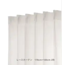 TEIJIN×ニトリ　エコオアシス　ミラーレースカーテン100X178cm 2枚