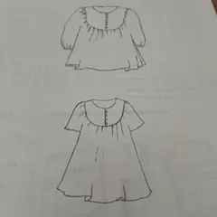 ギャザーブラウス M リラブロンマ