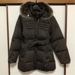 BALMAIN バルマン フォックス ファー付 ダウンコート ブラウン