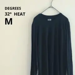 古着 クルーネック シャツ 長袖 M 32° HEAT あったかい ブラック