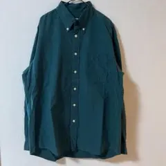 OLD UNIQLO ボタンダウンシャツ Mサイズ グリーン ギンガムチェック