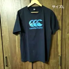 カンタベリー　グラフィックロゴTシャツ ネイビー　サイズL
