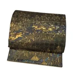 KO-435 袋帯 正絹 24金箔 日吉山王祭 賀茂競馬図