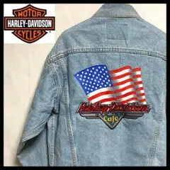 【レア】harley-davidson ハーレーダビッドソン Gジャン 刺繍