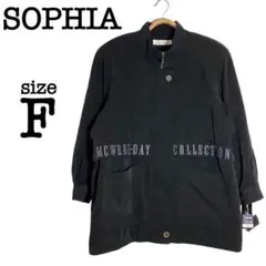 SOPHIA 新品タグ付き【F】スタンドカラージャケット アウター 日本製 黒