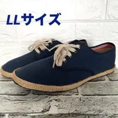 【夏物セール】新品未使用⭐️ネイビー キャンバス スリッポン LL