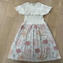 a poche biscuit 花柄ワンピース 140サイズ