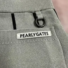 サイズ0 ゴルフスカート　ニット　PEARLY GATES グレー/ブラック