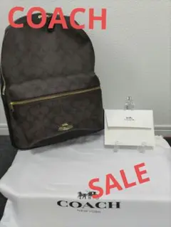 コーチ COACH リュック バック ブラウン×ブラック シグネチャー